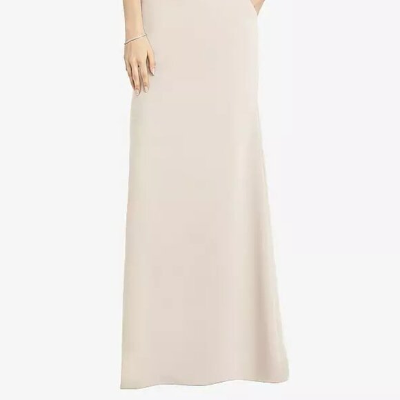 After Six 6824...V-Back Spaghetti Strap Maxi Dress with Pockets....Oat...Size 6 - Picture 2 of 6